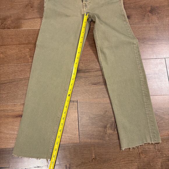 Redone Originals Womens 70s Ultra High Rise Stove Pipe Jeans Washed Sage size 25 - Picture 3 of 7